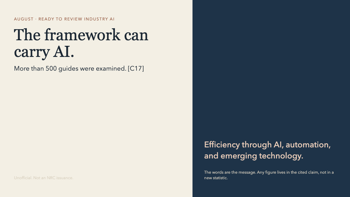 The framework can carry AI.
