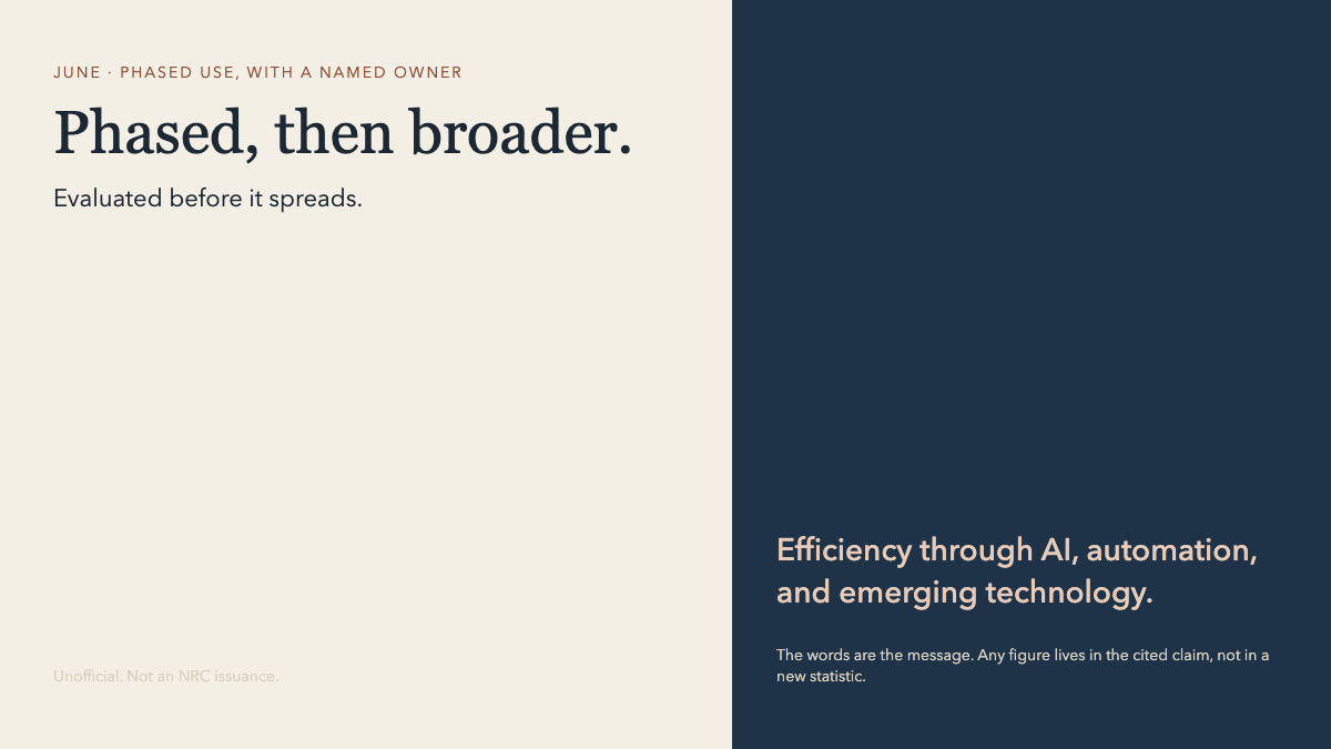 Phased, then broader.
