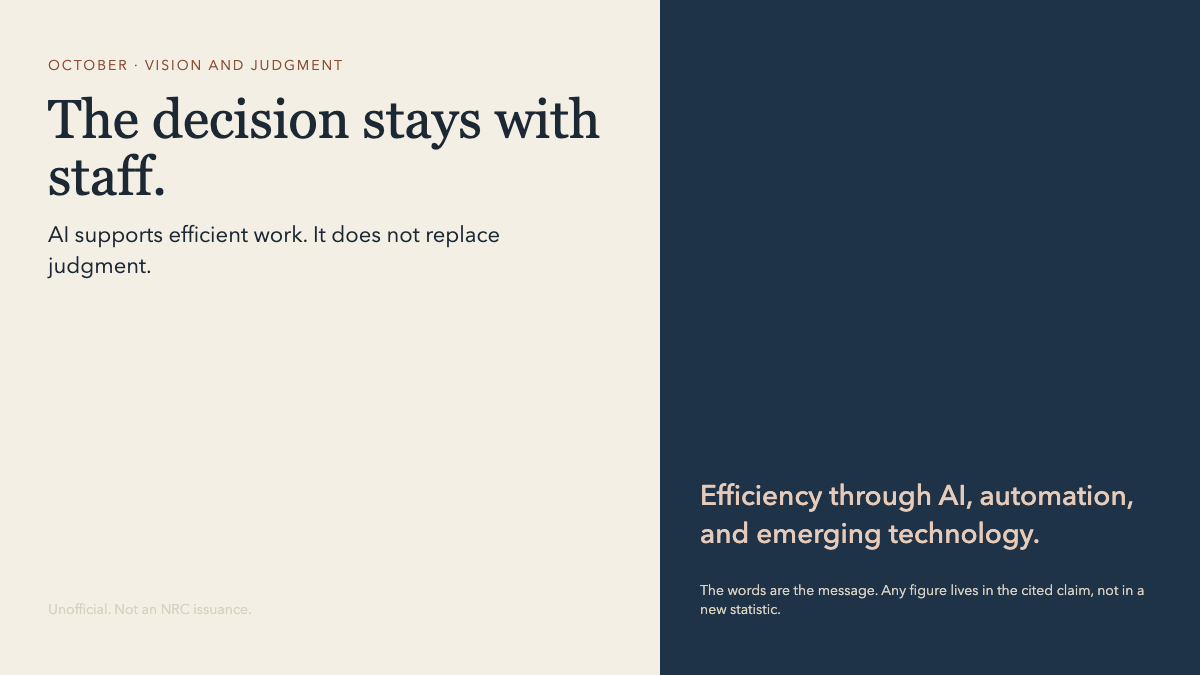 The decision stays with staff.